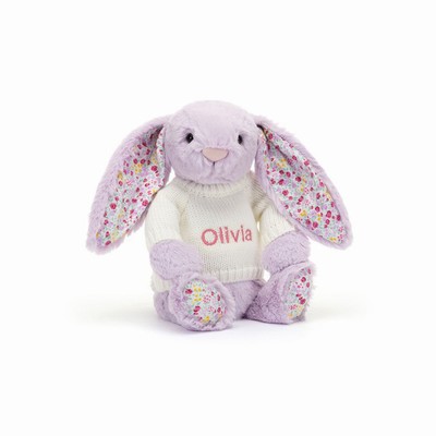 Jellycat Blossom Jasmine Bunny with Cream Jumper New Zealand | JTMFI5109